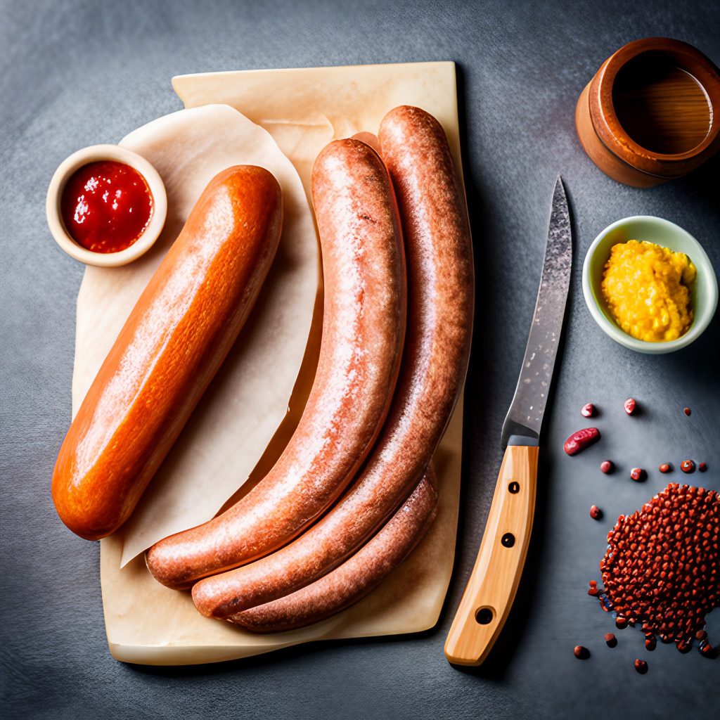 Prepare the sausages (cook smoked sausage in air fryer)